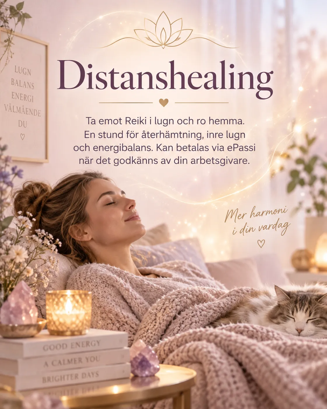 Distanshealing hemma i lugn miljö